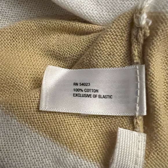 Women’s Small Gap Tan and White Striped Halter Top - Picture 3 of 4